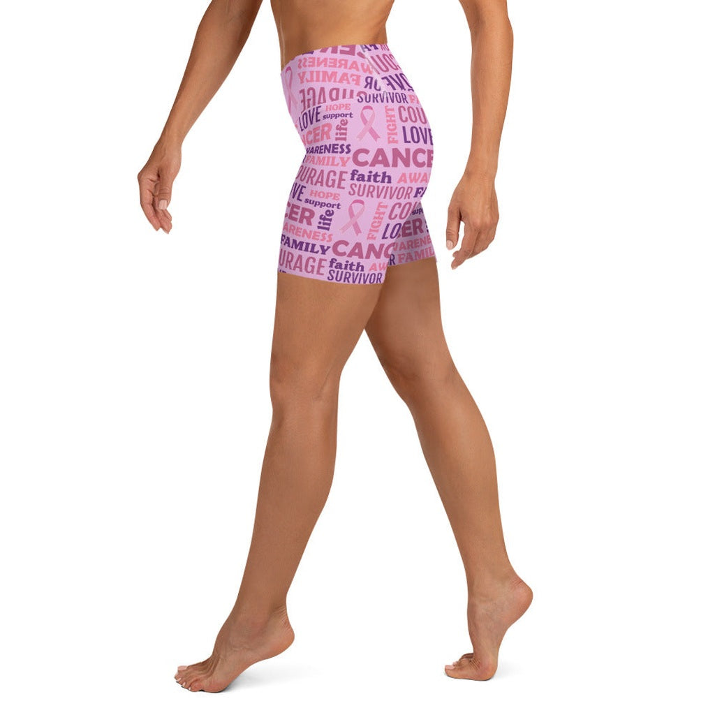 Breast Cancer Awareness Yoga Shorts
