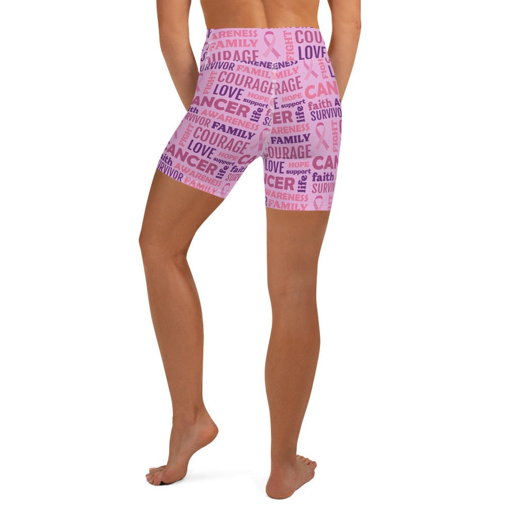 Breast Cancer Awareness Yoga Shorts