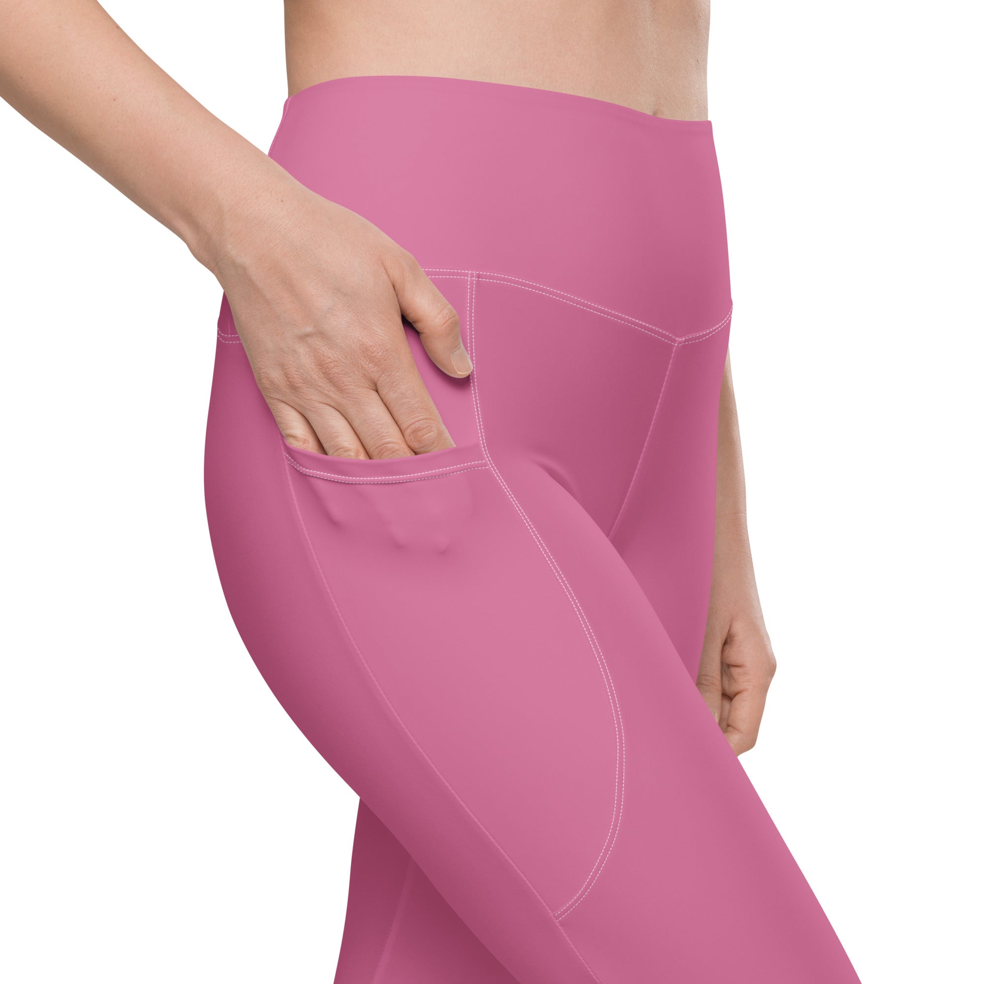 Bubblegum Pink Leggings With Pockets