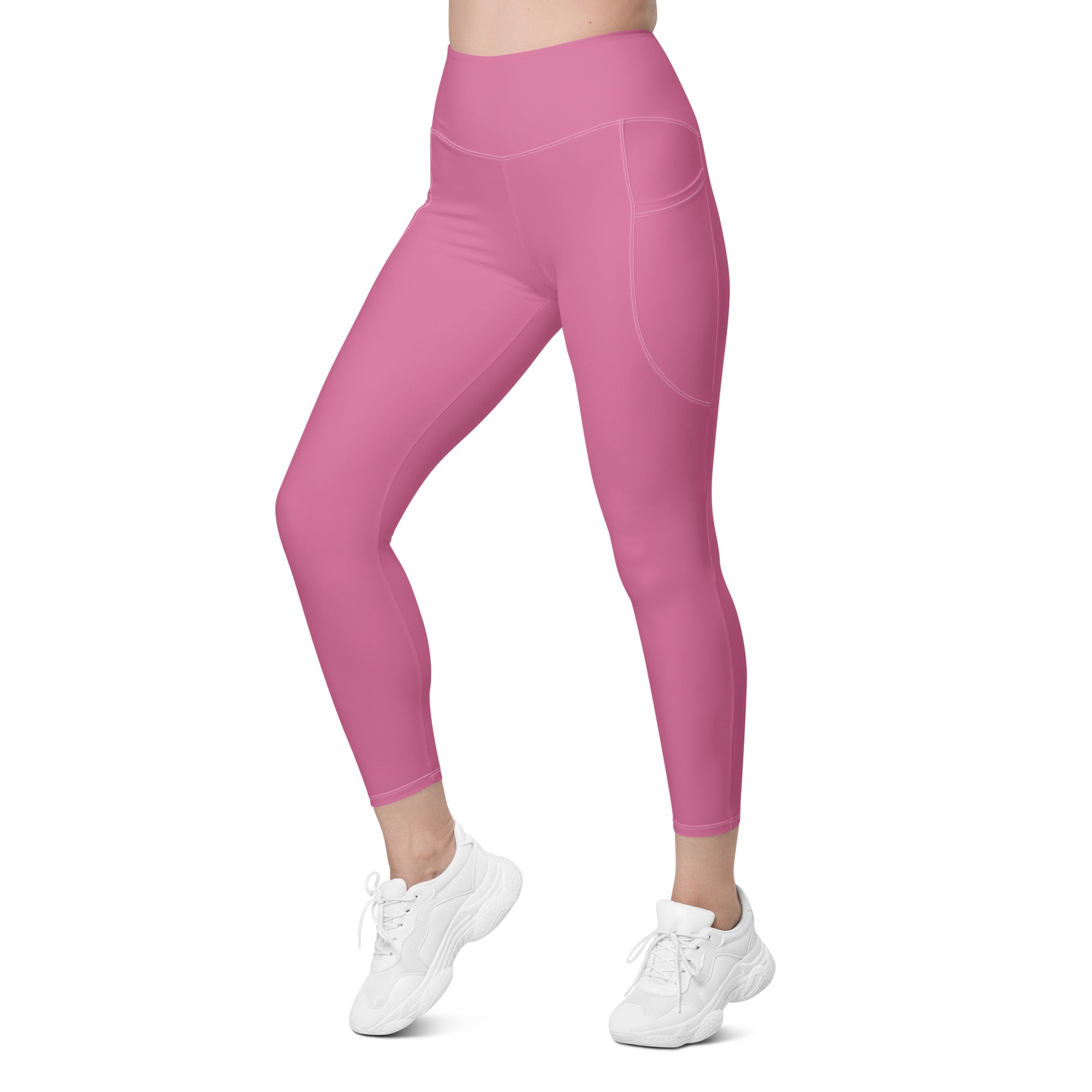 Bubblegum Pink Leggings With Pockets