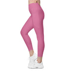 Bubblegum Pink Leggings With Pockets