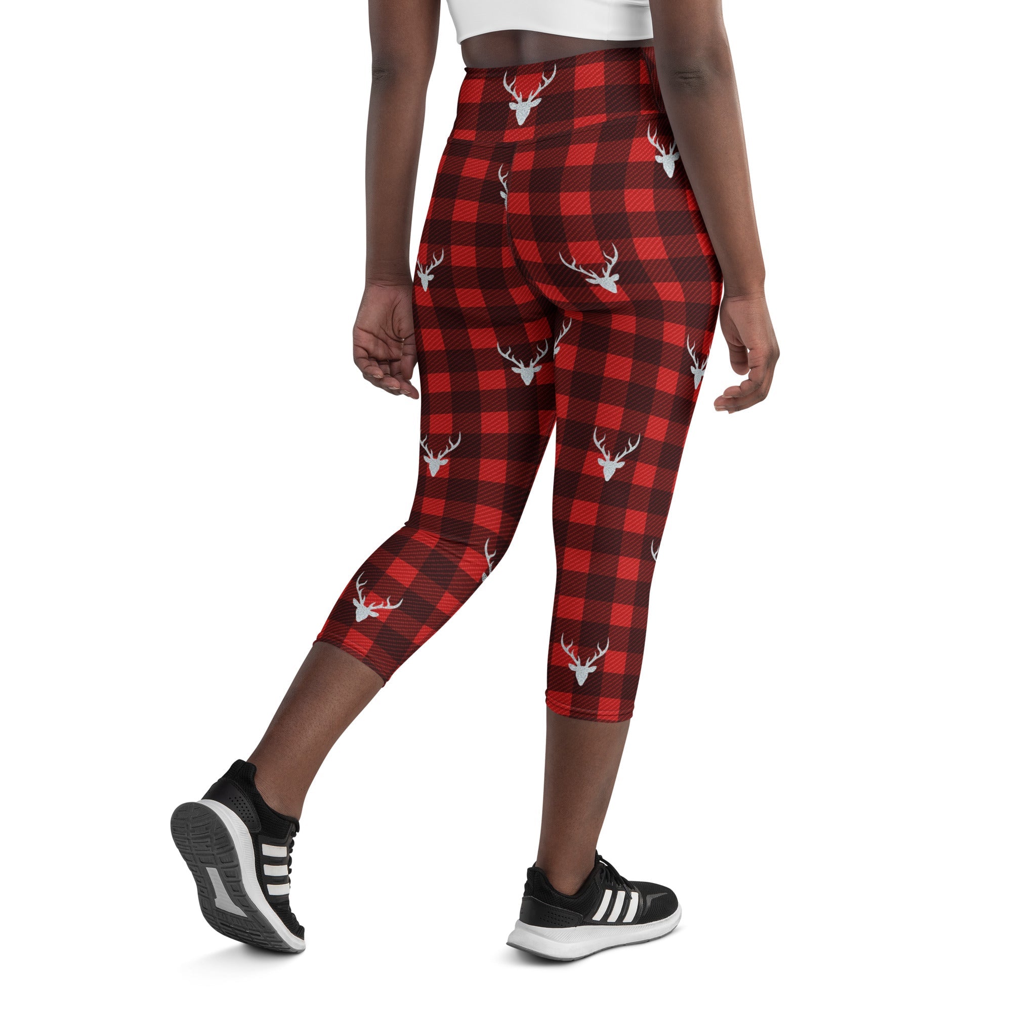 Buffalo Reindeer Print Yoga Capris