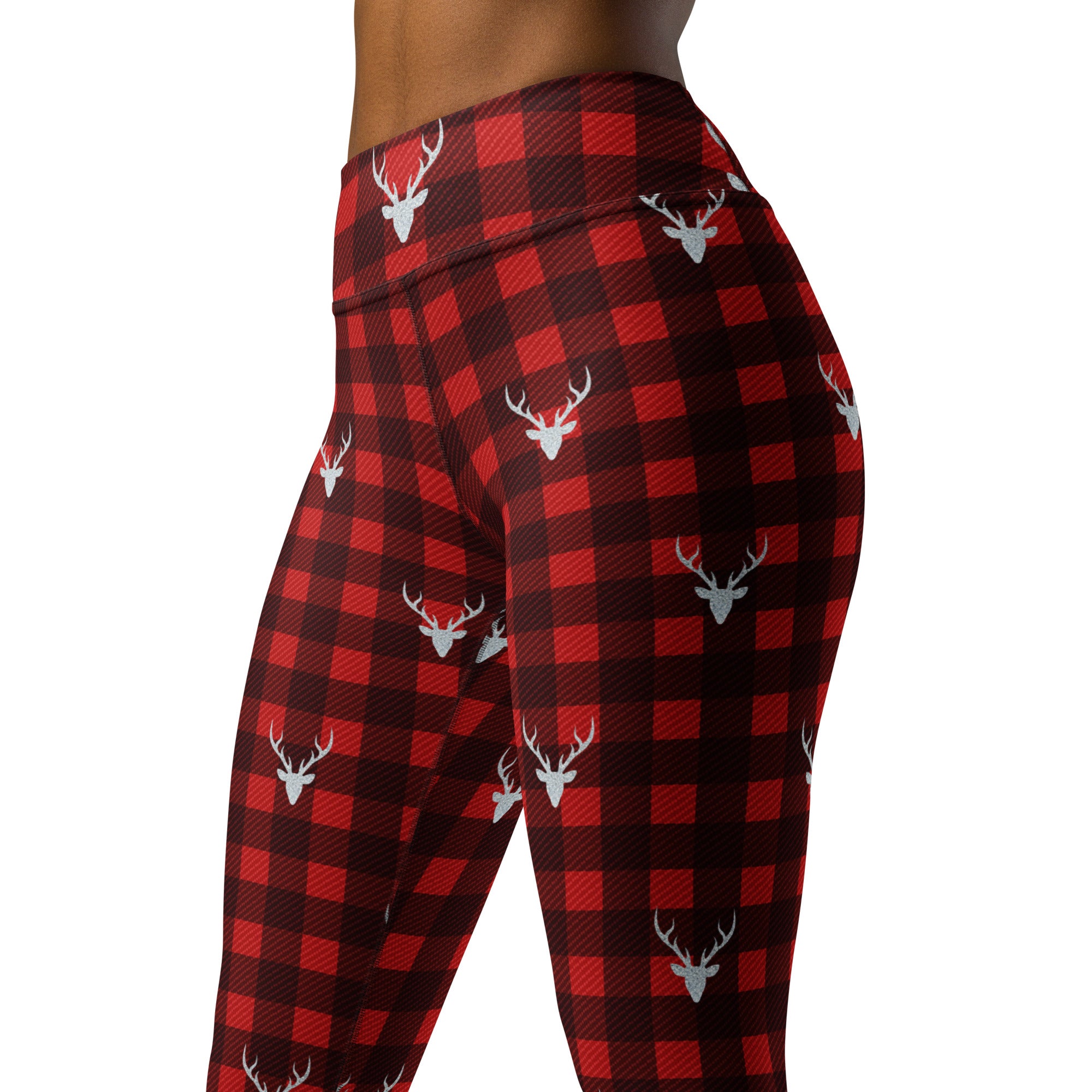 Buffalo Reindeer Print Yoga Leggings