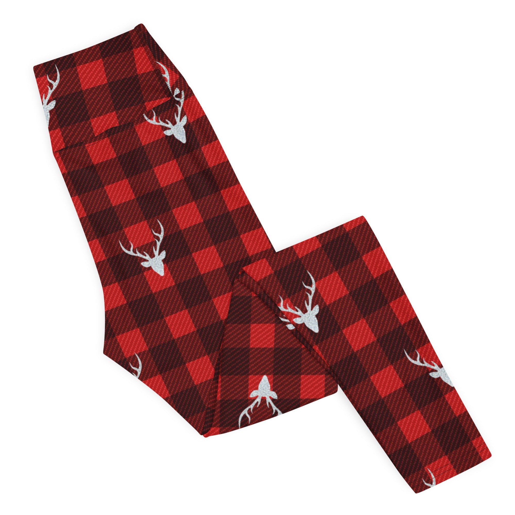 Buffalo Reindeer Print Yoga Leggings