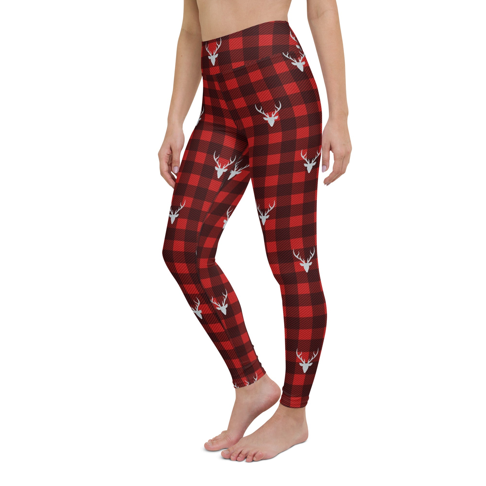 Buffalo Reindeer Print Yoga Leggings