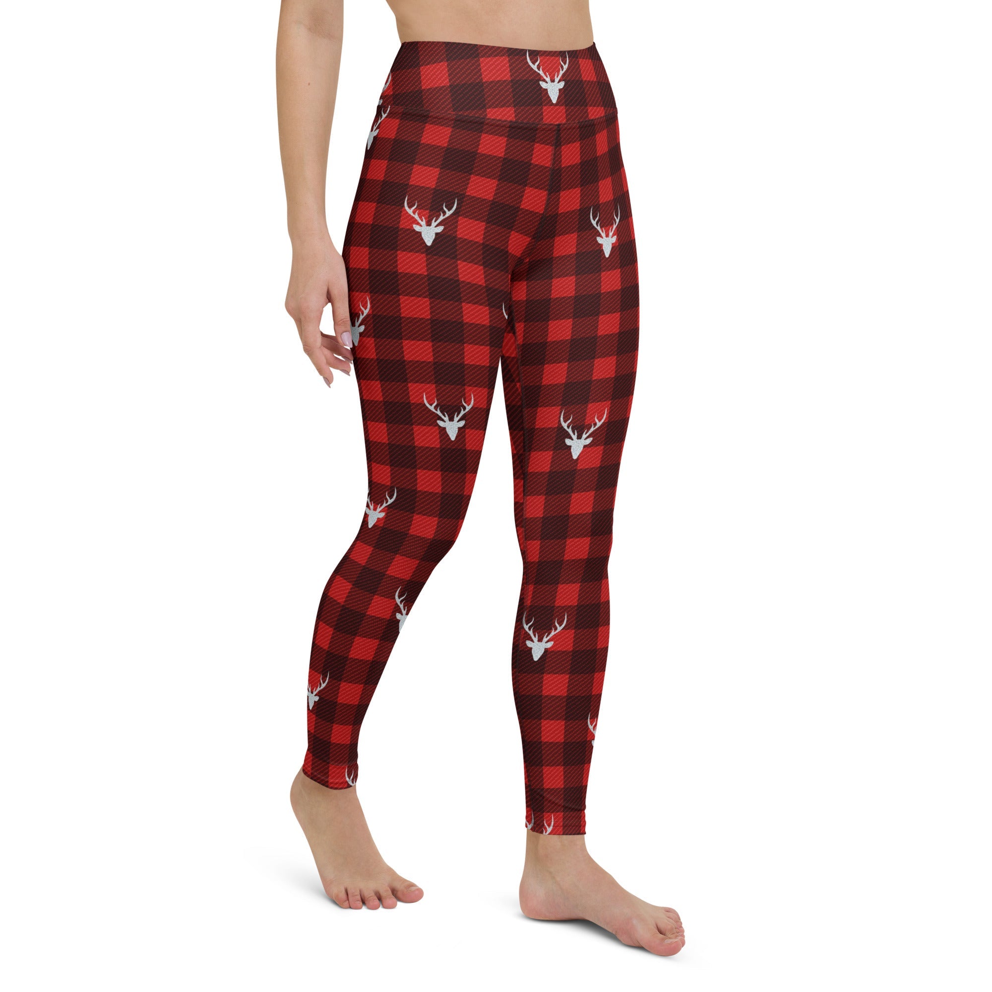 Buffalo Reindeer Print Yoga Leggings