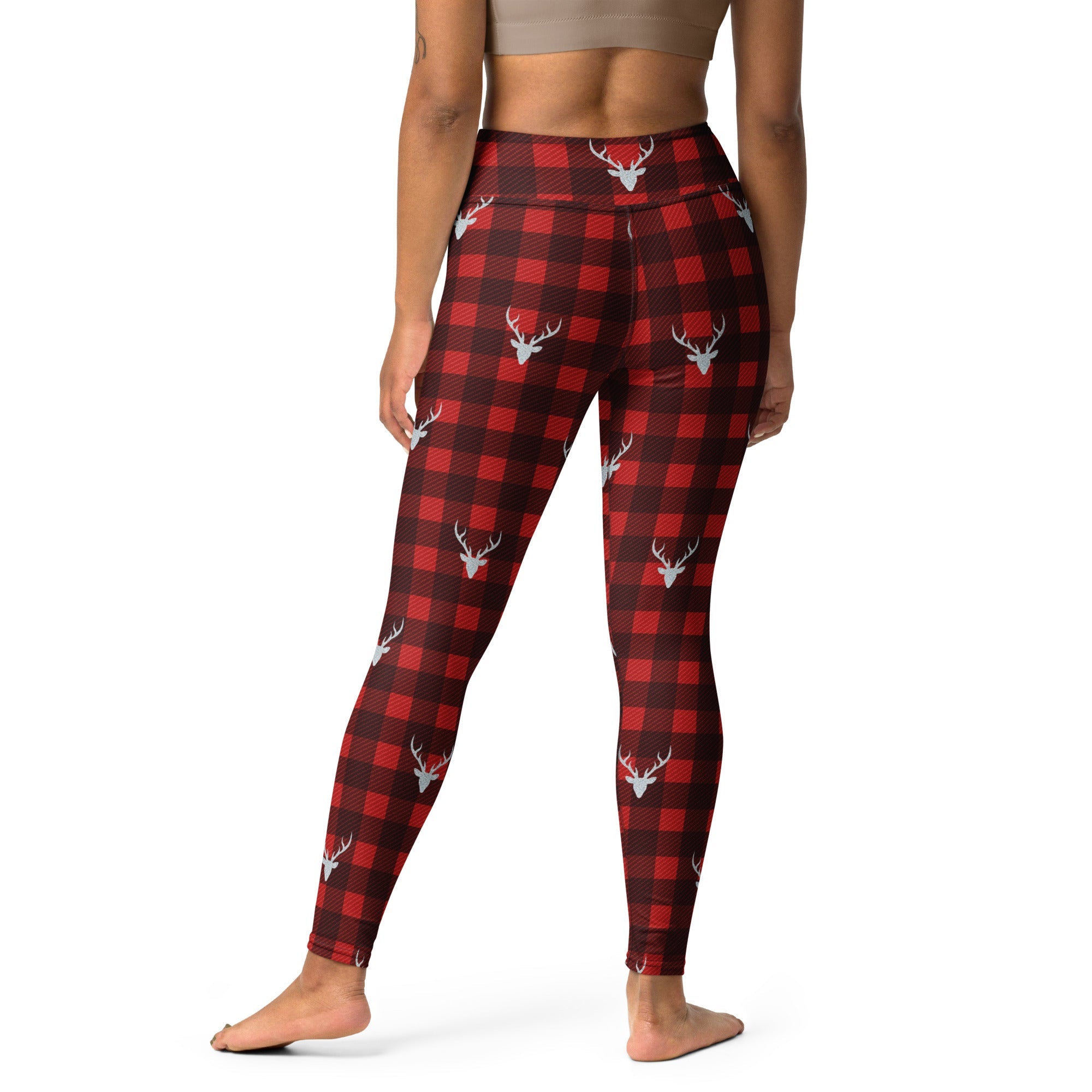 Buffalo Reindeer Print Yoga Leggings