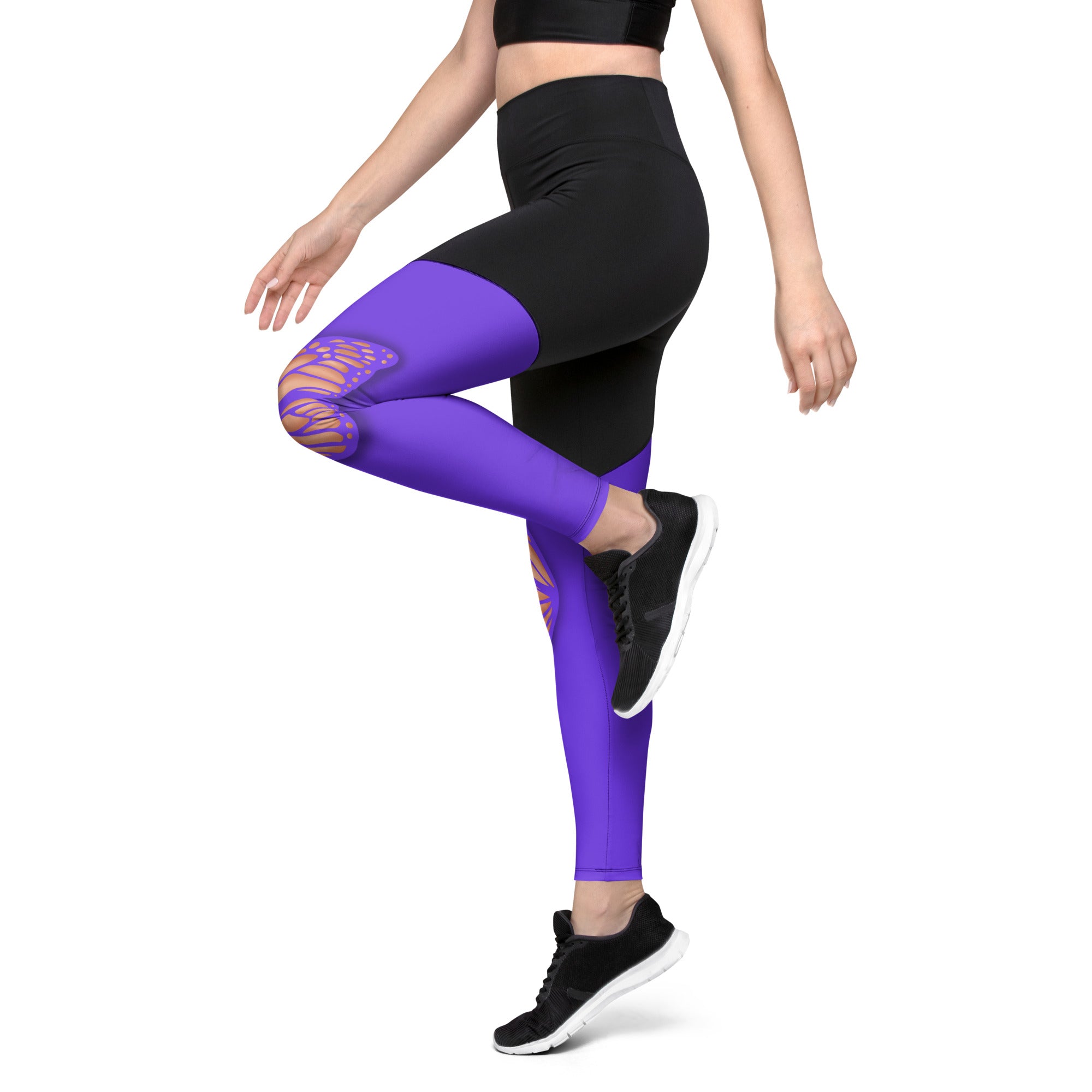 Butterfly Cut Out Compression Leggings