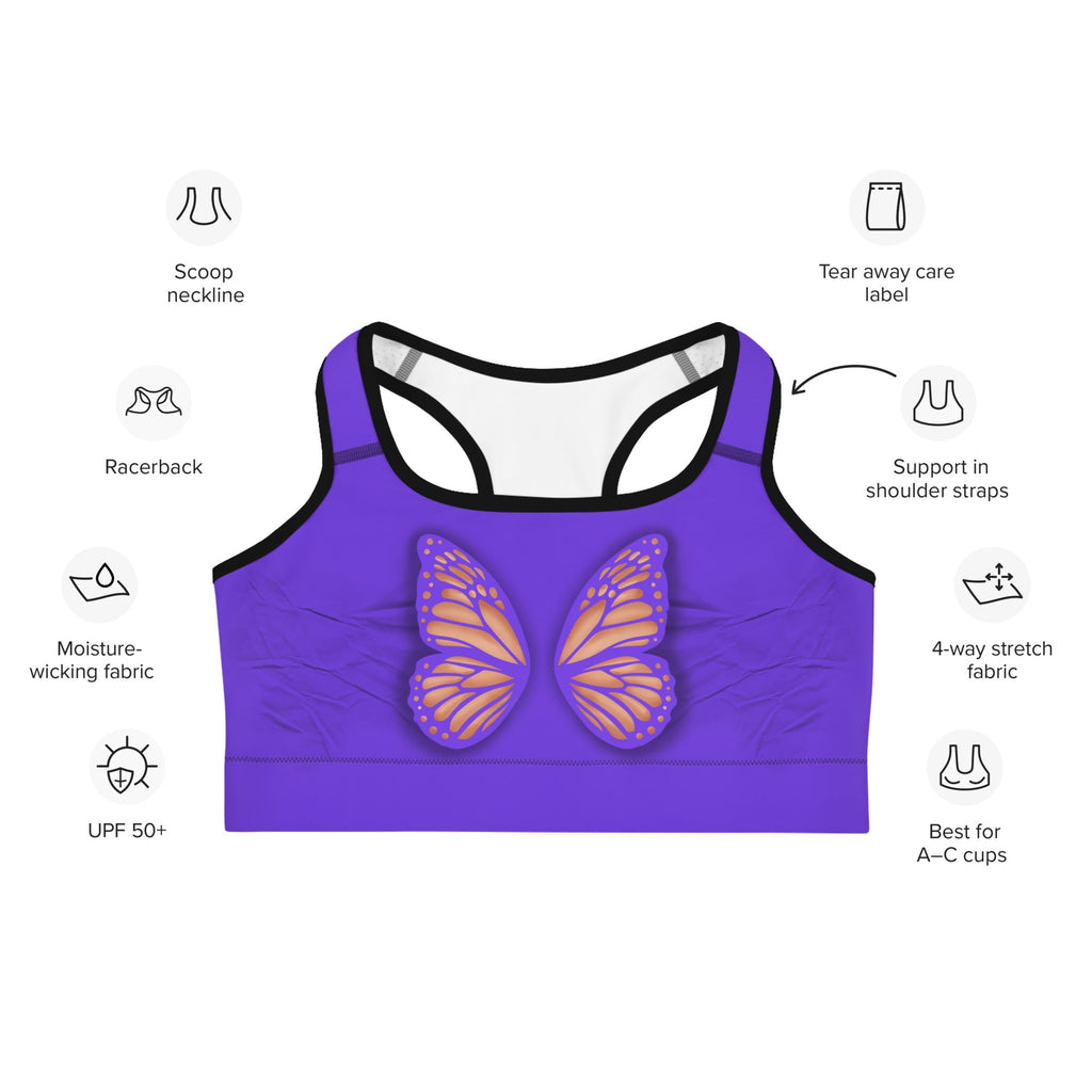 Butterfly Cut Out Sports Bra