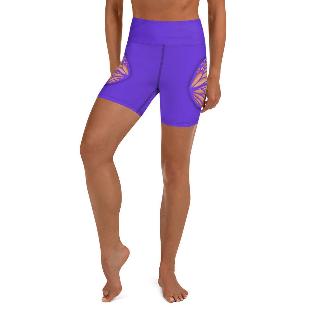 Butterfly Cut Out Yoga Shorts
