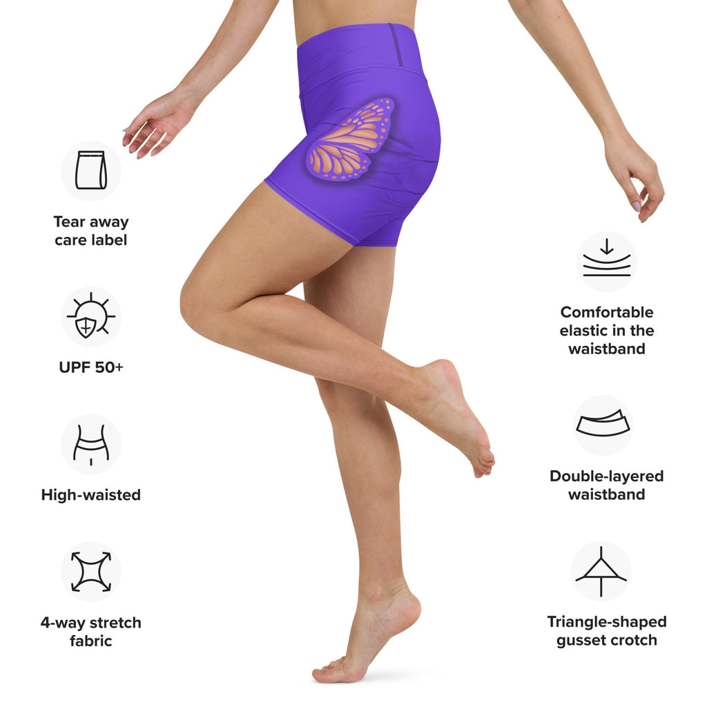 Butterfly Cut Out Yoga Shorts