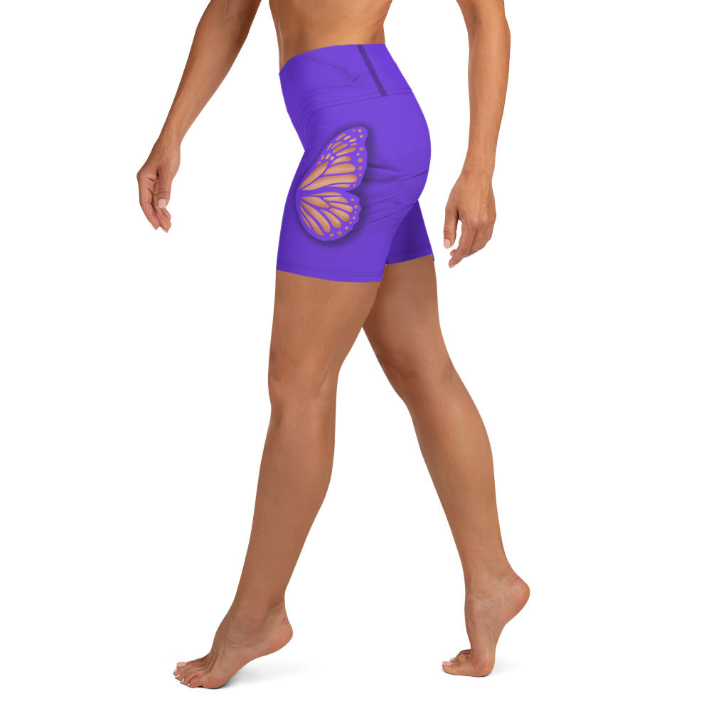 Butterfly Cut Out Yoga Shorts