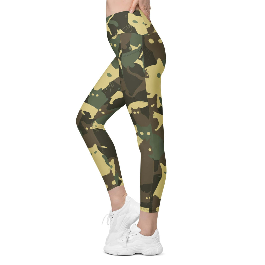 Camo Kitties Leggings With Pockets