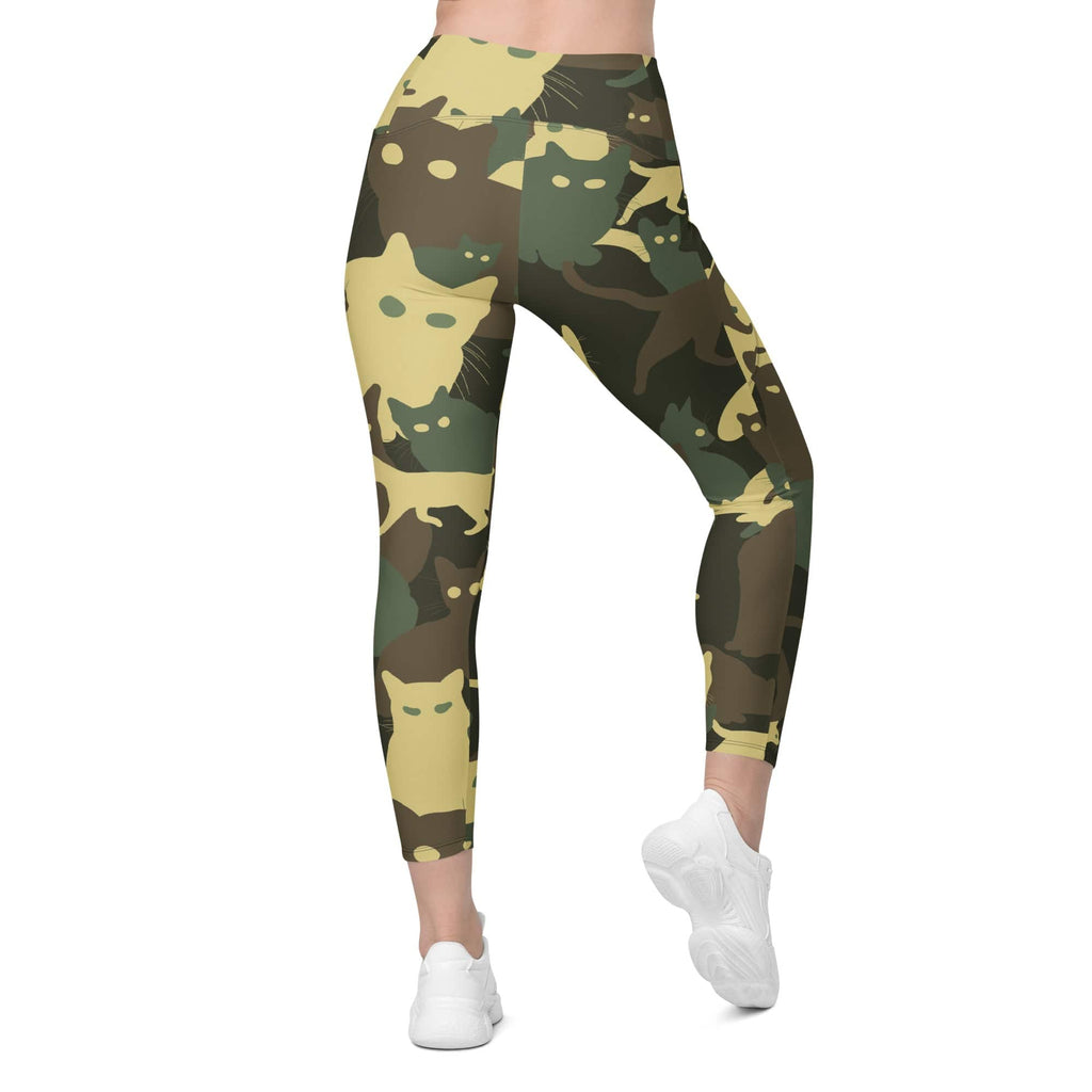 Camo Kitties Leggings With Pockets