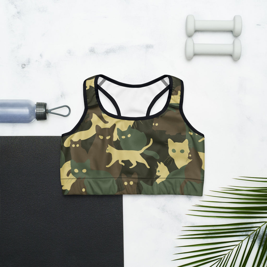 Camo Kitties Sports Bra