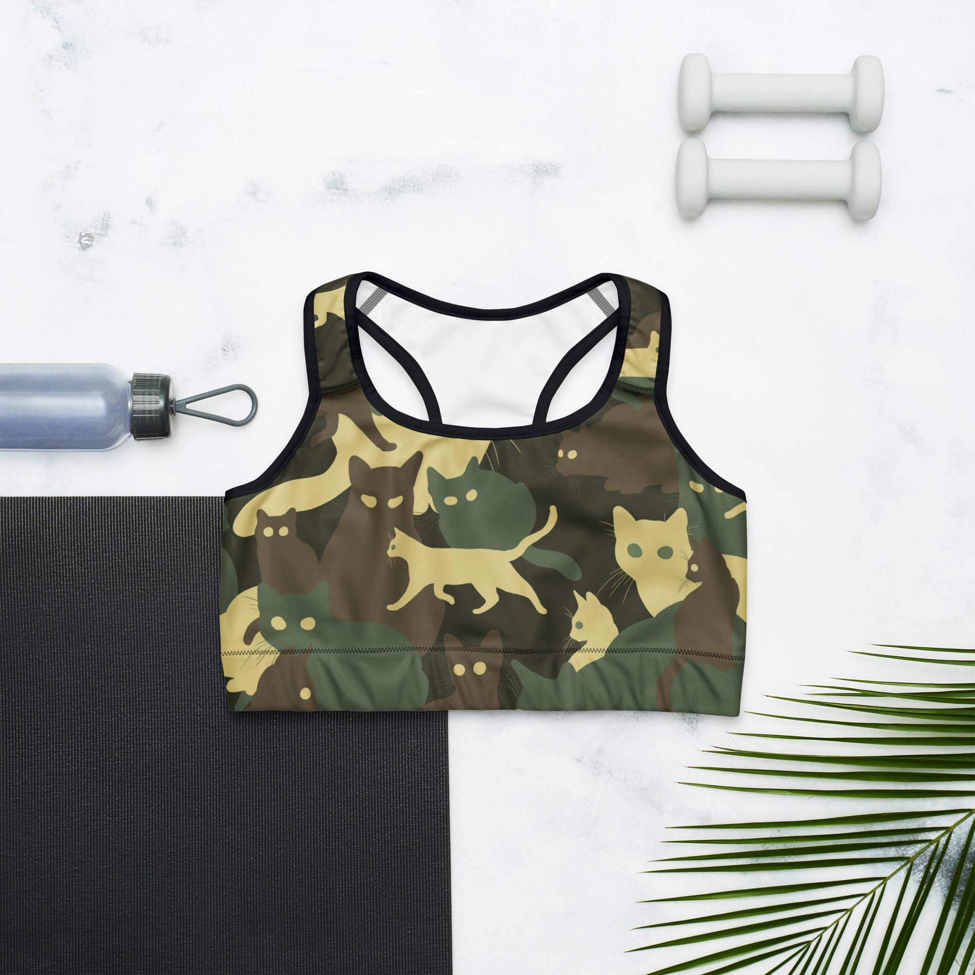 Camo Kitties Sports Bra
