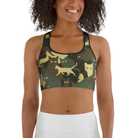 Camo Kitties Sports Bra
