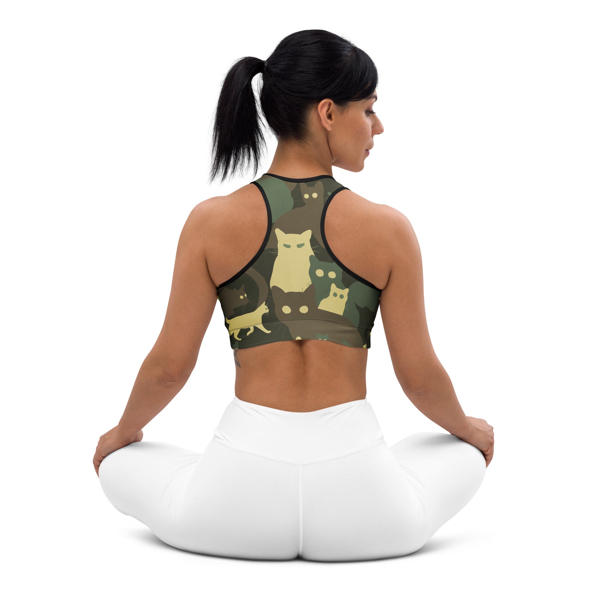 Camo Kitties Sports Bra