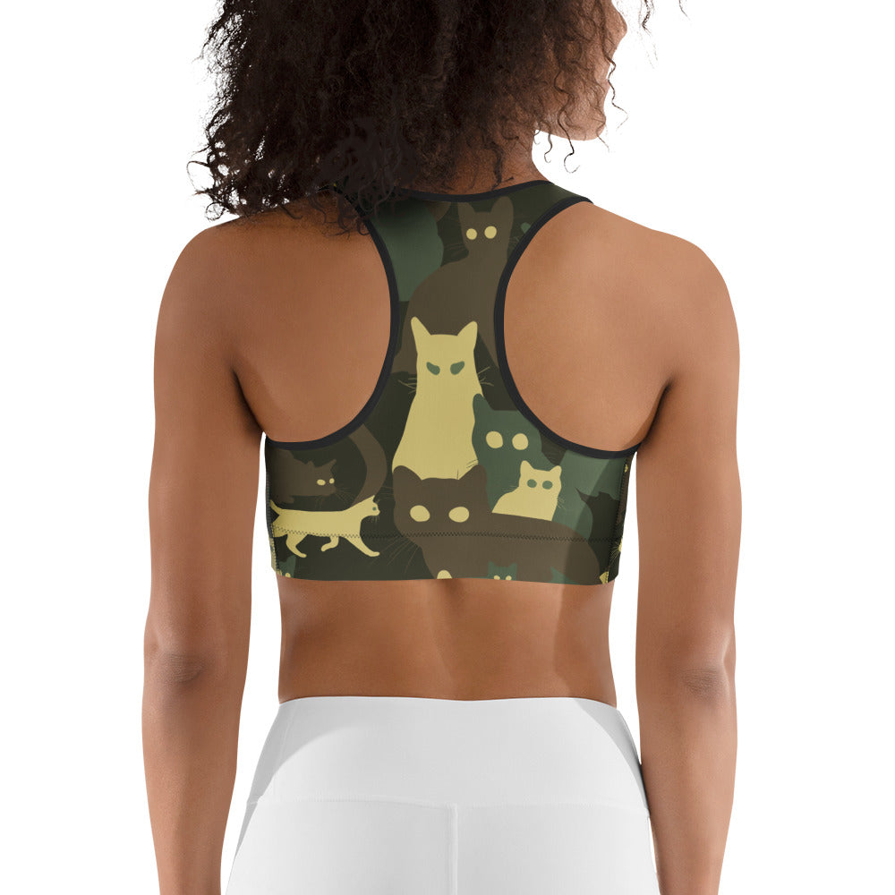 Camo Kitties Sports Bra