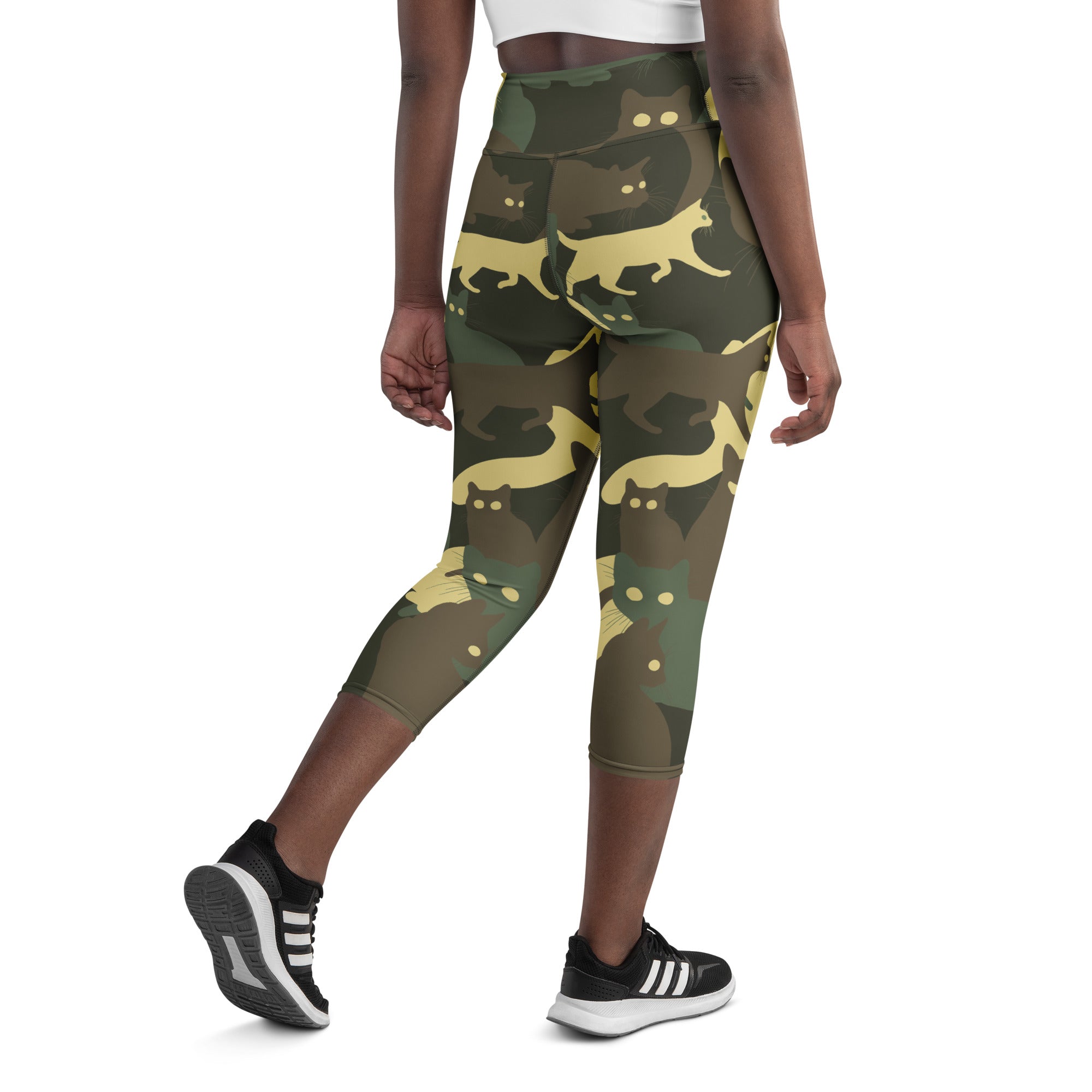 Camo Kitties Yoga Capris