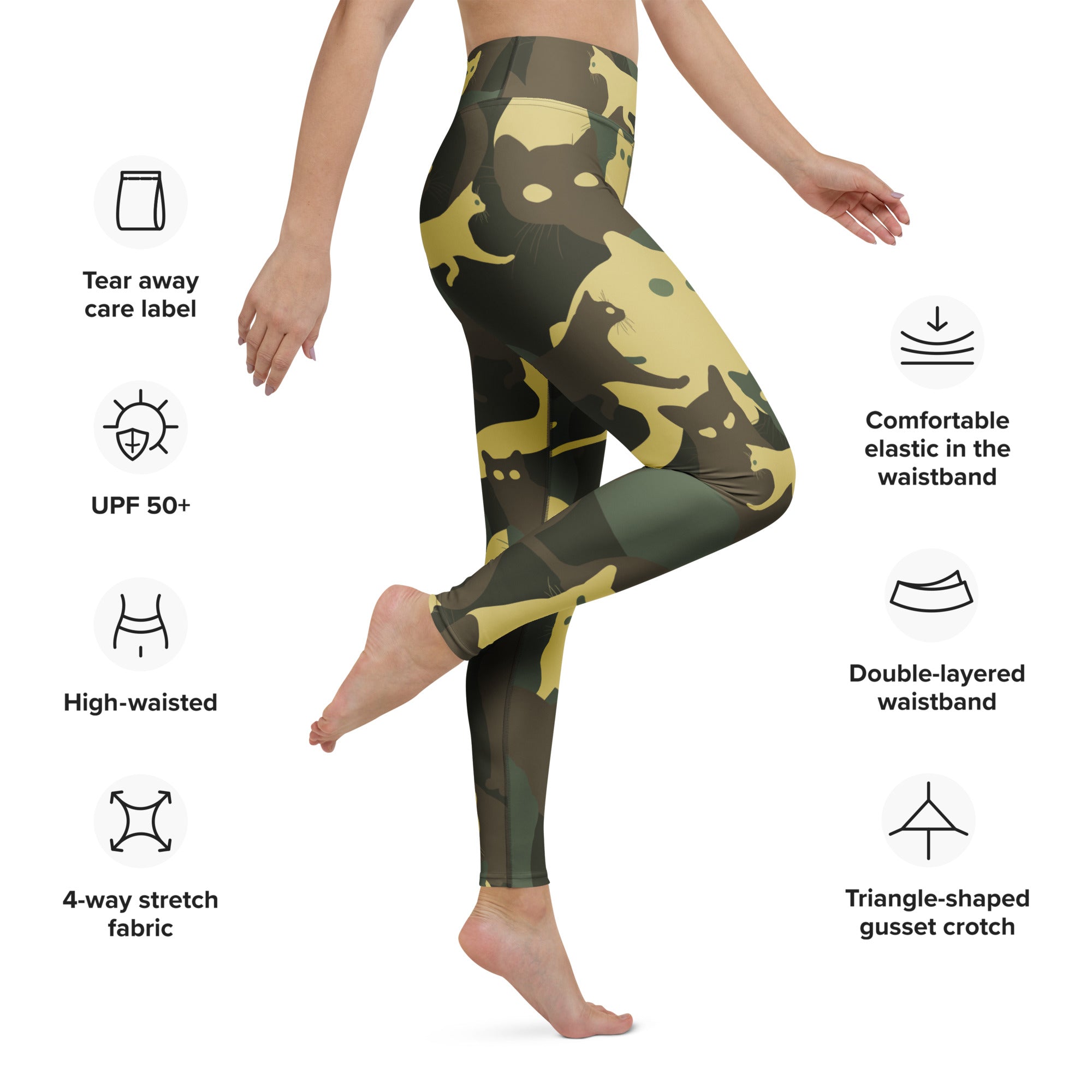 Camo Kitties Yoga Leggings