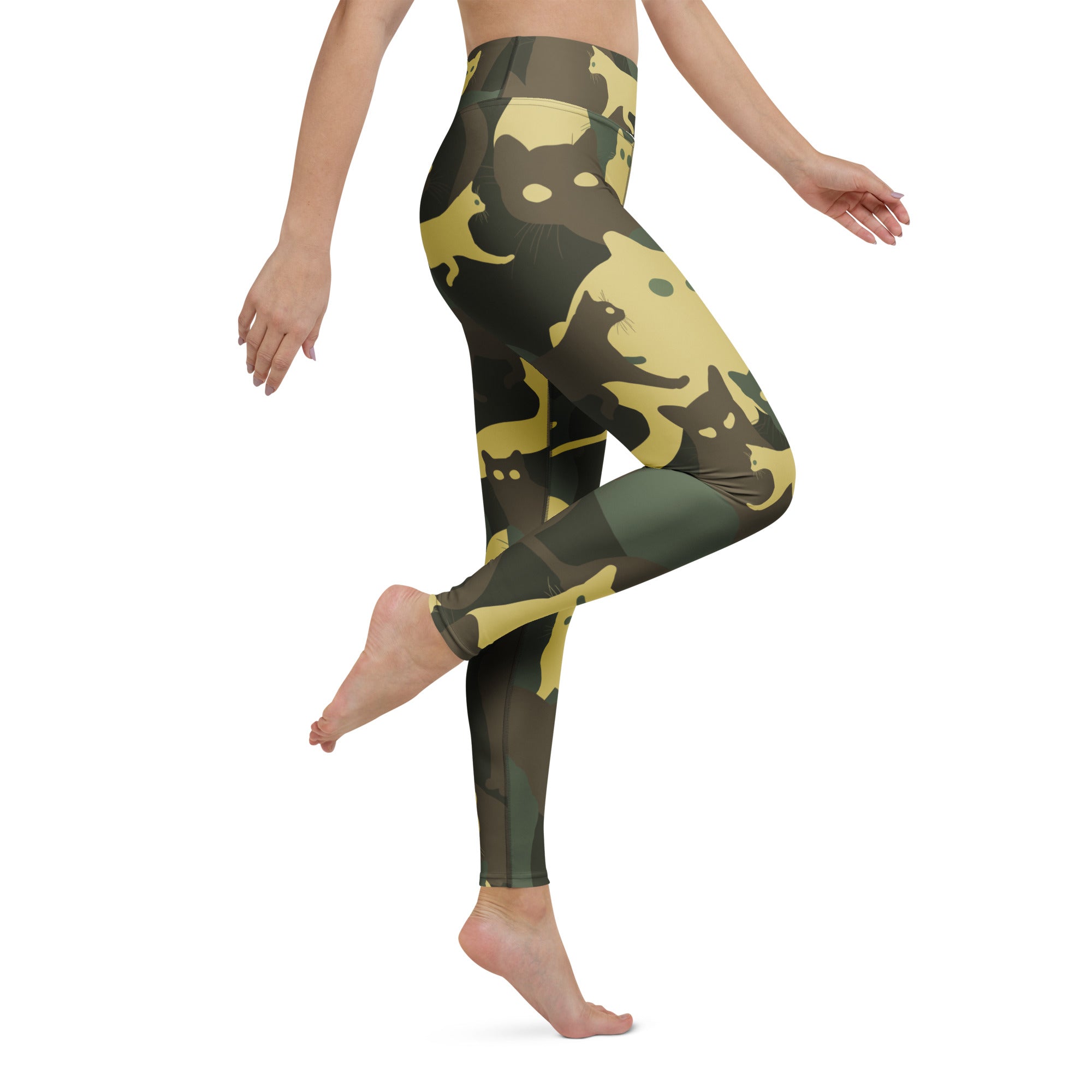 Camo Kitties Yoga Leggings