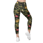 Camo Patch Leggings With Pockets