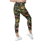 Camo Patch Leggings With Pockets