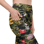 Camo Patch Leggings With Pockets