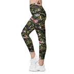 Camo Patch Leggings With Pockets