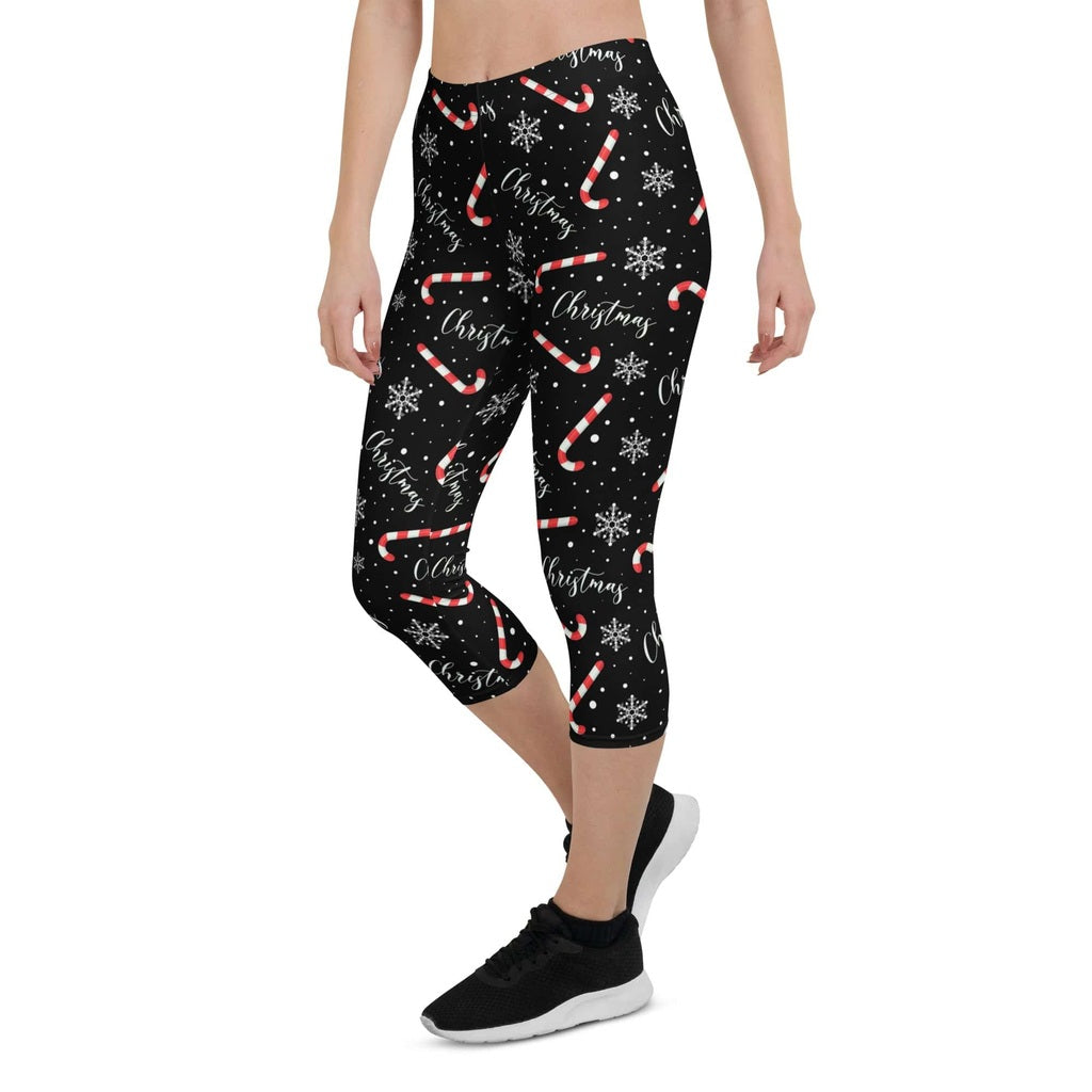 Candy Cane & Snowflake Capris