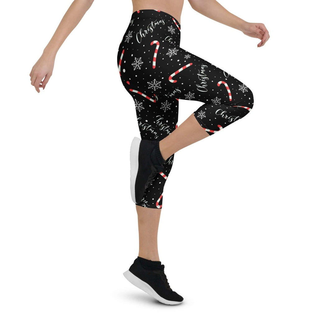 Candy Cane & Snowflake Capris