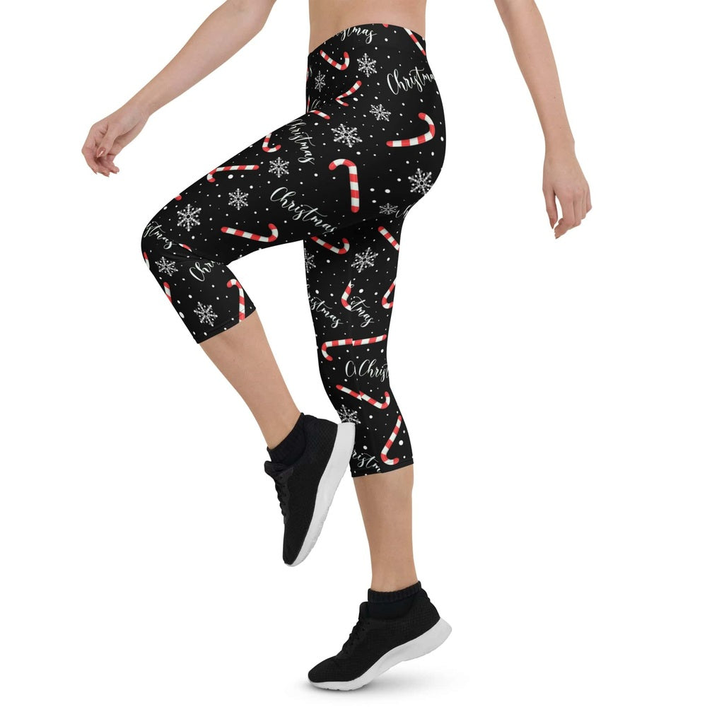 Candy Cane & Snowflake Capris