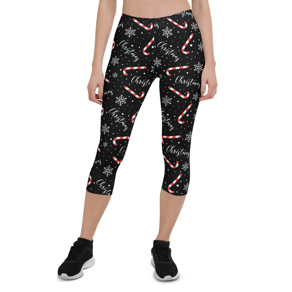 Candy Cane & Snowflake Capris