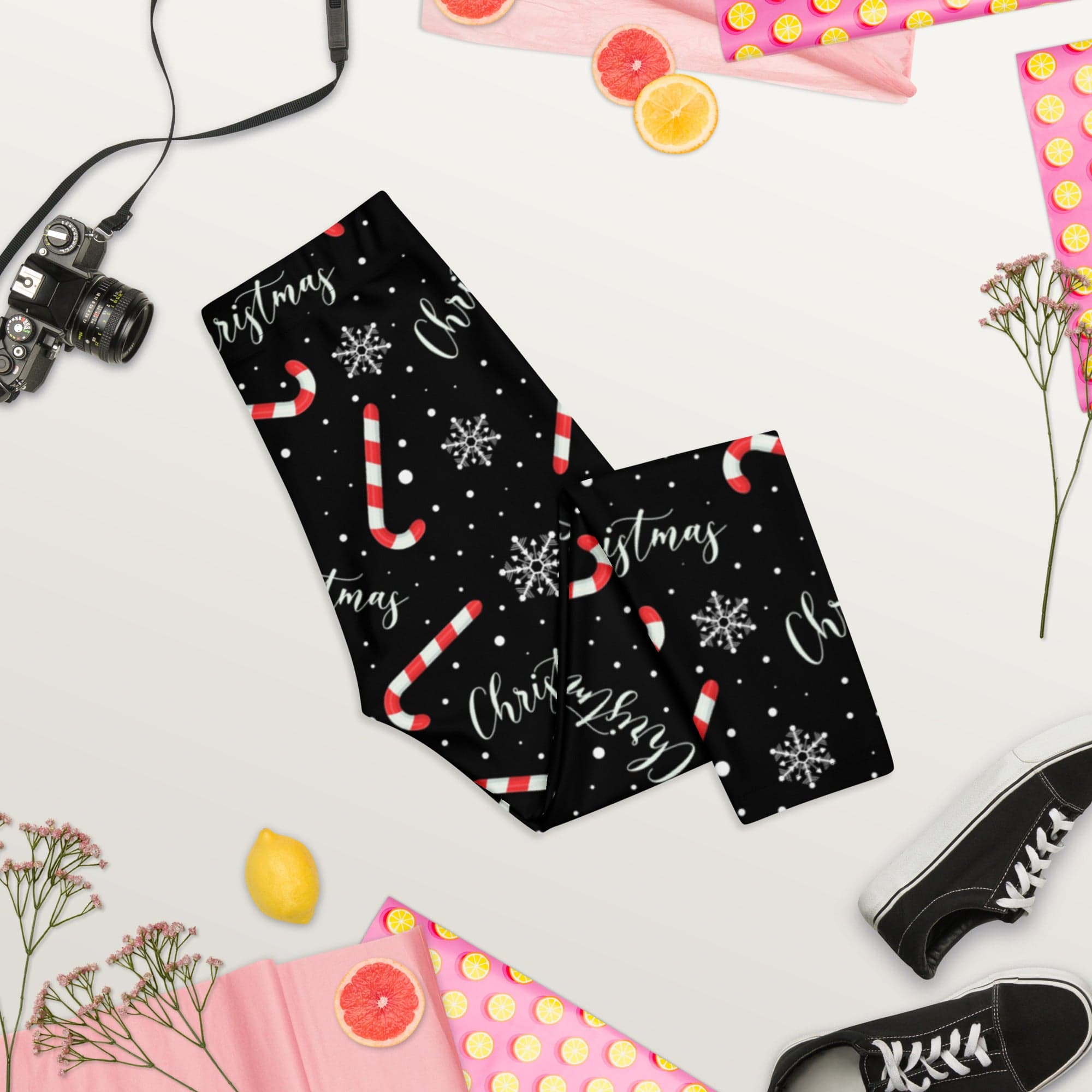 Candy Cane & Snowflake Capris