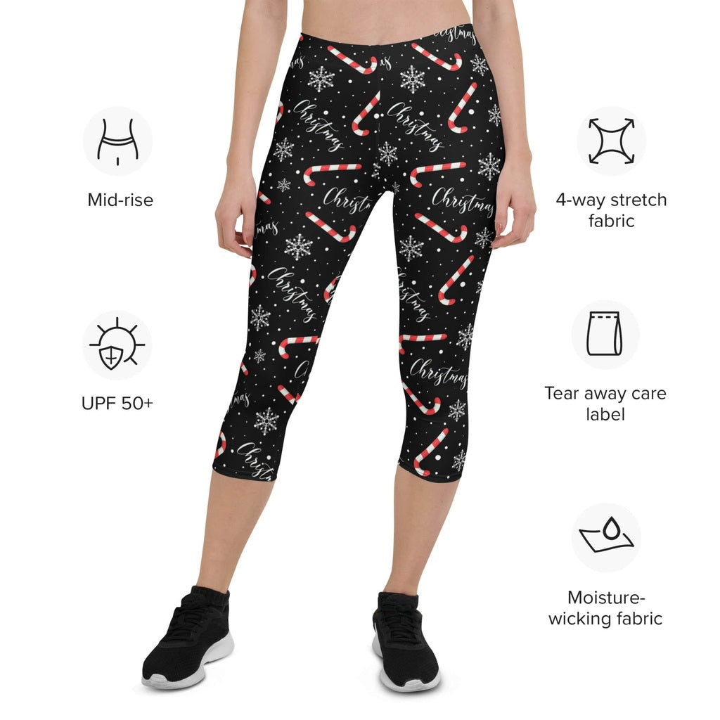 Candy Cane & Snowflake Capris
