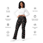 Candy Cane & Snowflake Flare Leggings