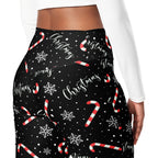 Candy Cane & Snowflake Flare Leggings