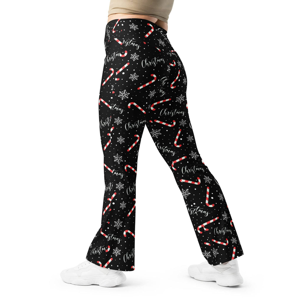 Candy Cane & Snowflake Flare Leggings