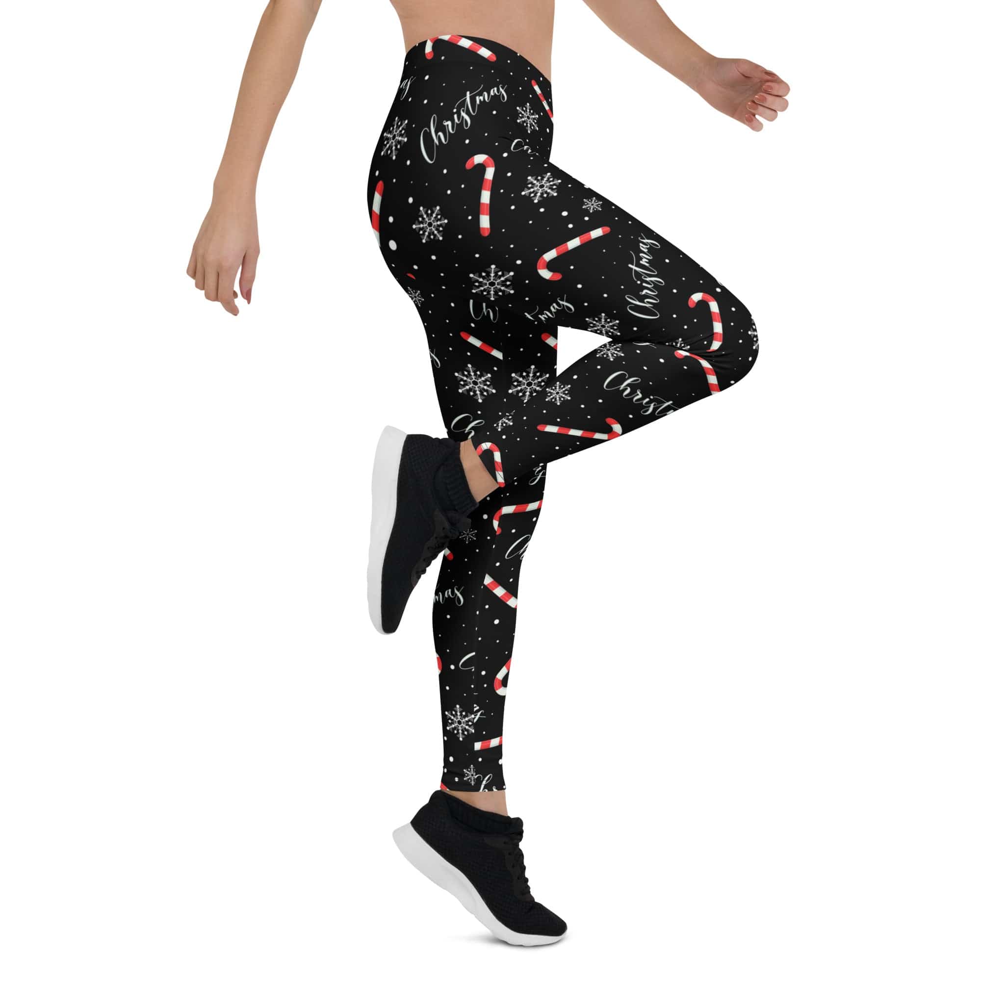 Candy Cane & Snowflake Leggings
