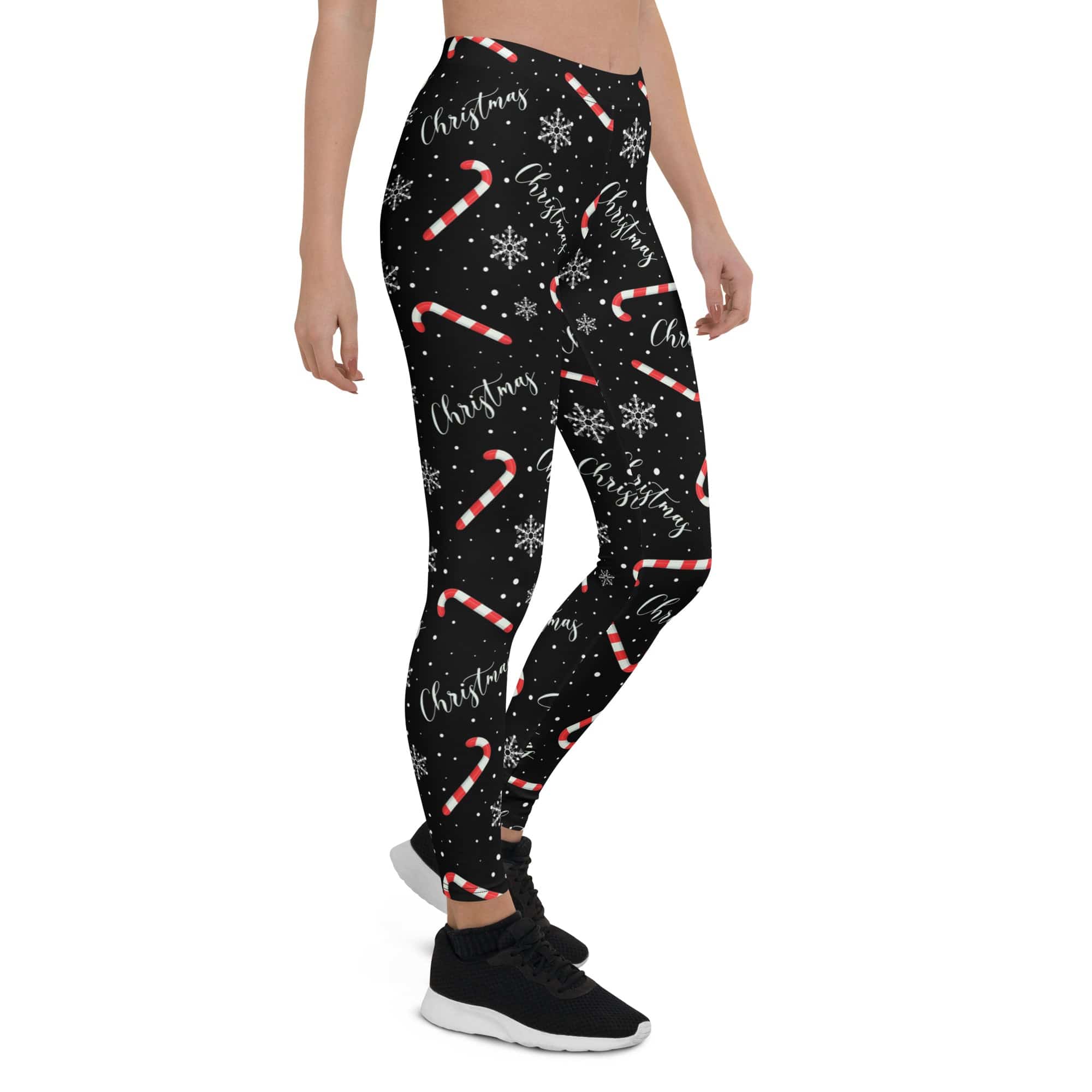 Candy Cane & Snowflake Leggings