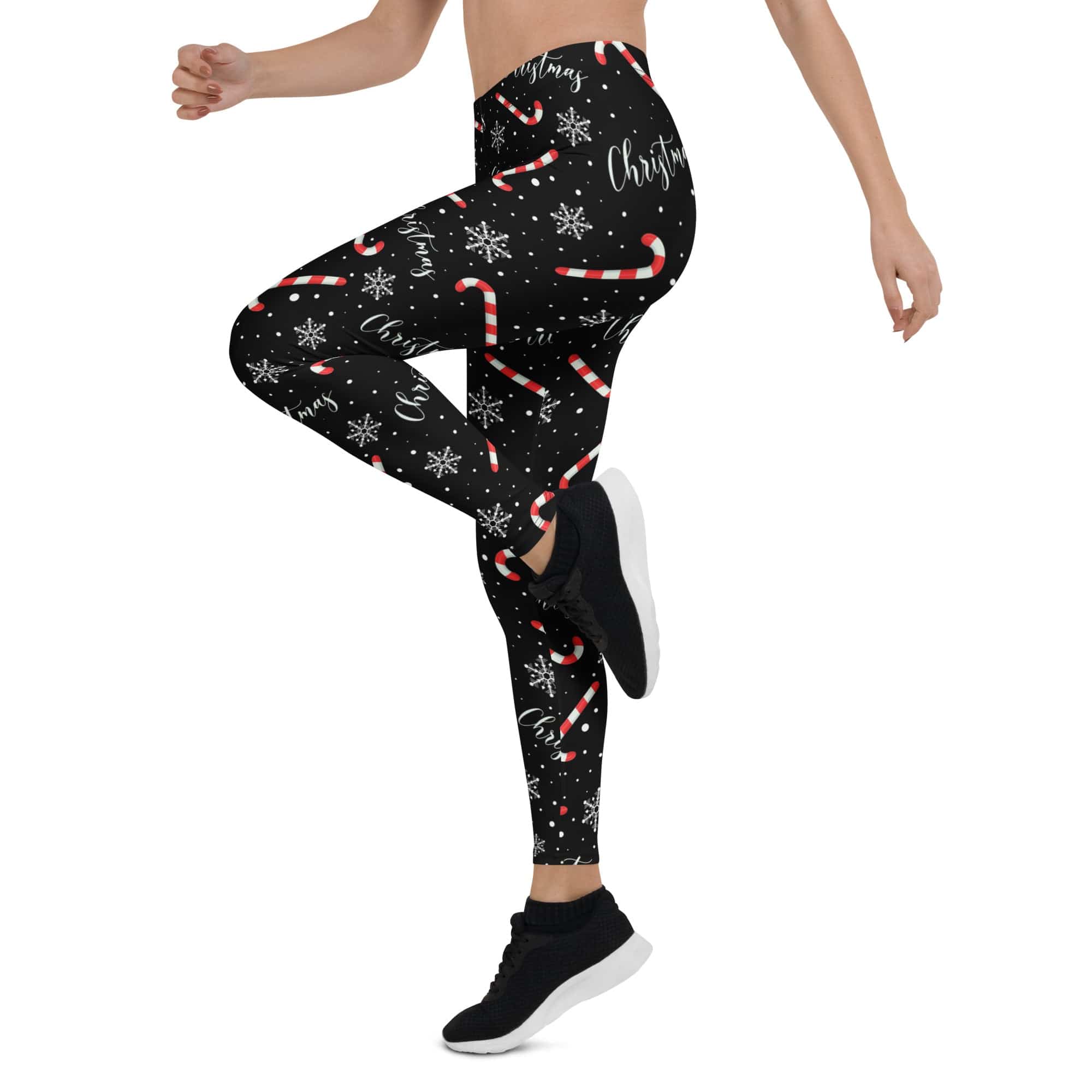 Candy Cane & Snowflake Leggings