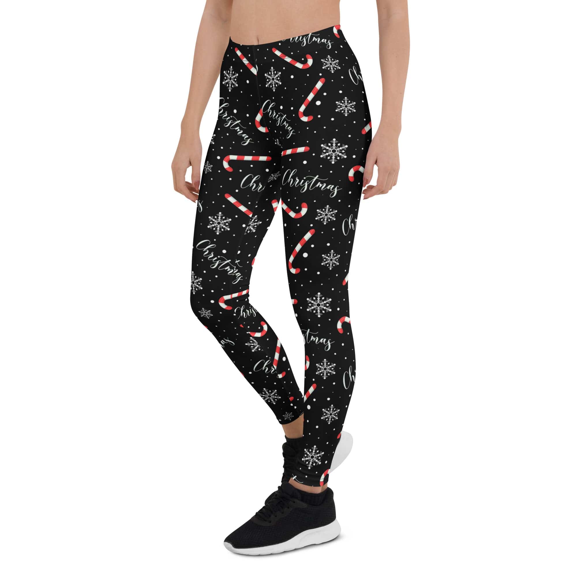 Candy Cane & Snowflake Leggings