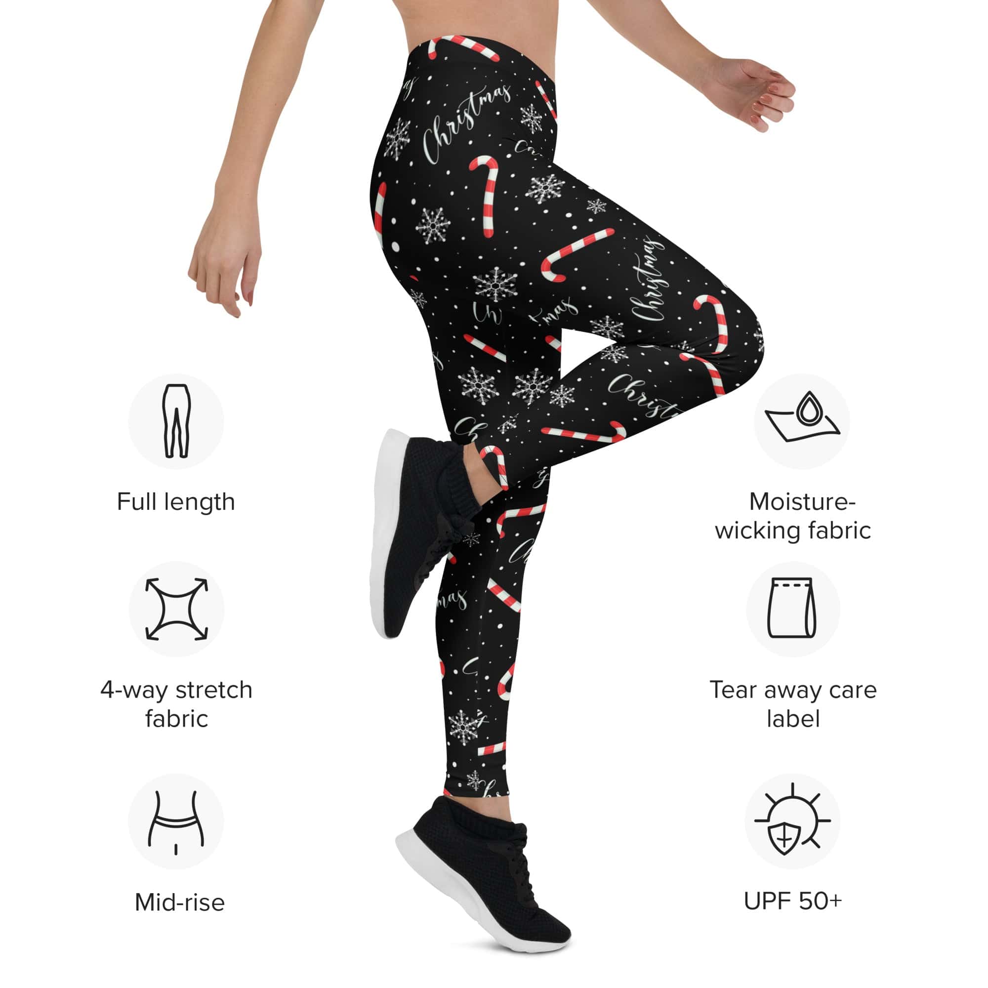 Candy Cane & Snowflake Leggings