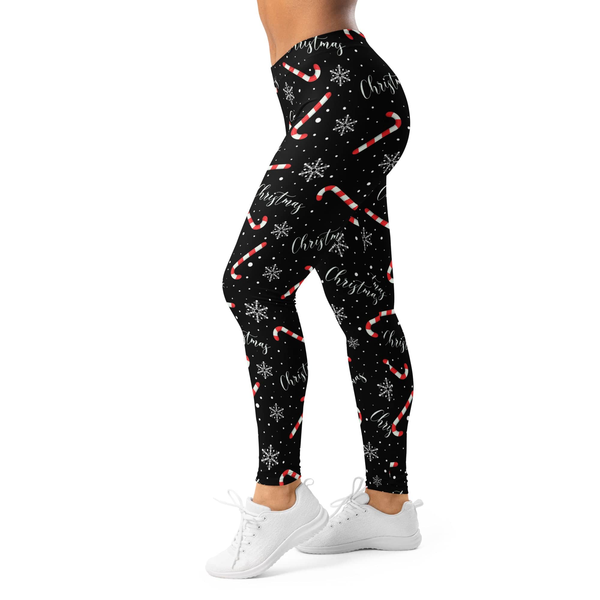 Candy Cane & Snowflake Leggings