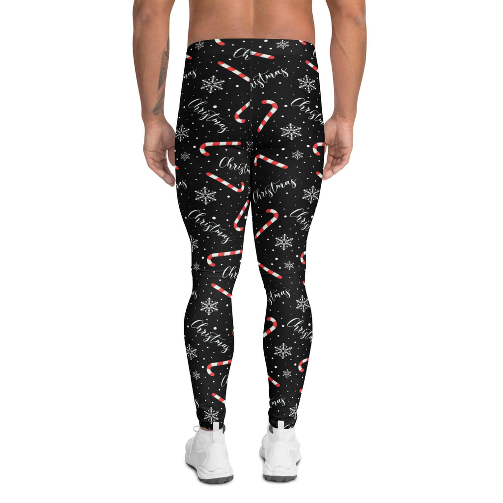 Candy Cane & Snowflake Men's Leggings