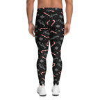 Candy Cane & Snowflake Men's Leggings