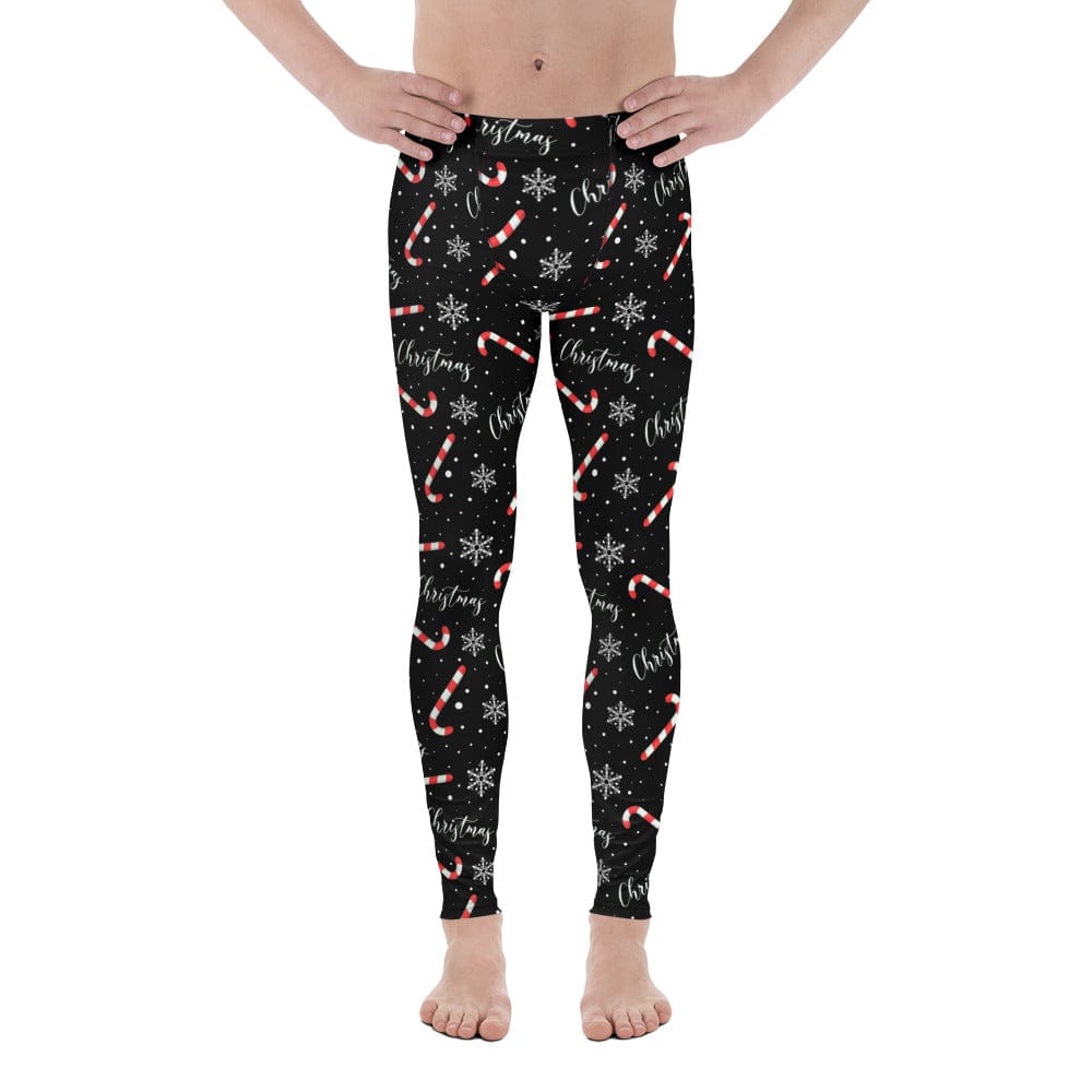 Candy Cane & Snowflake Men's Leggings