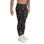 Candy Cane & Snowflake Men's Leggings