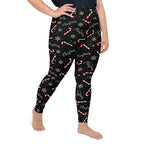 Candy Cane & Snowflake Plus Size Leggings